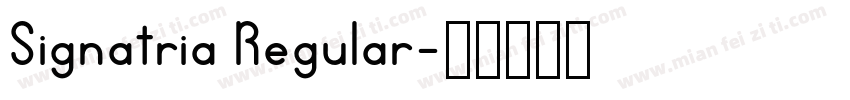 Signatria Regular字体转换